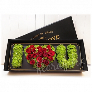 R16  I Love U 愛的紅玫瑰花盒花   R16  I Love U 愛的紅玫瑰花盒花